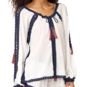 NWOT Anna Kosturova Giza Boho Blouse